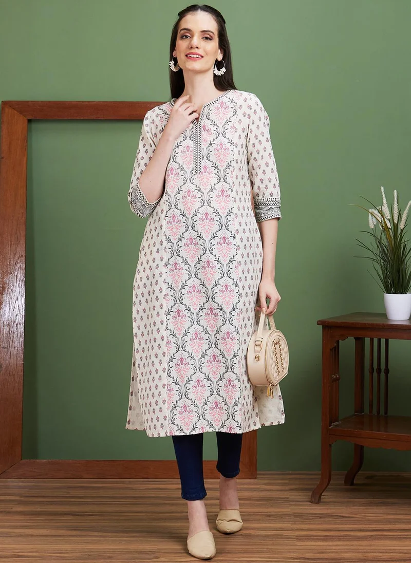 globus Globus Women Ethnic Motifs Printed Straight Kurta